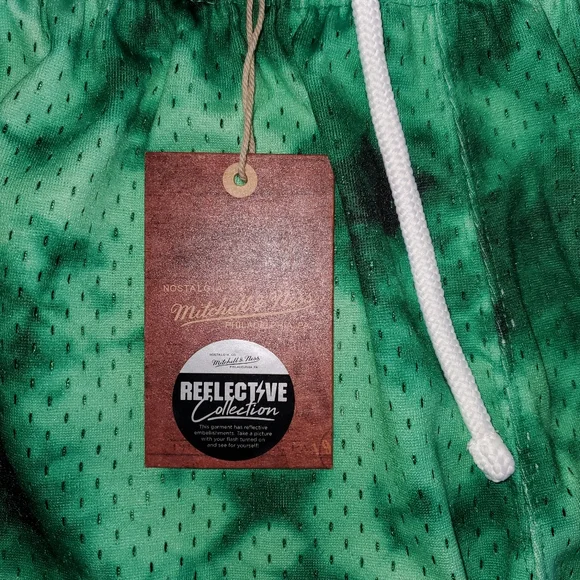 Mitchell & Ness Boston Celtics Shorts NBA Galaxy Swingman Green Multiple Sizes - Picture 2 of 16